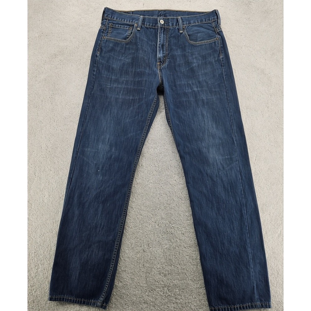 Levis 569 Loose Straight Leg Jeans Mens 34x34 Dark Wash Blue Denim Relaxed Fit